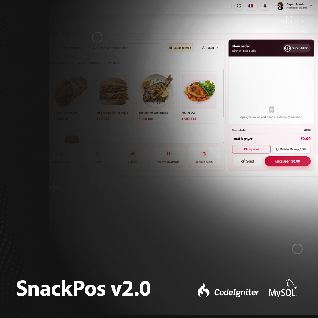 Application Web (SnackPos). 